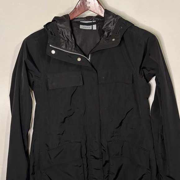 Athleta Mid-length Jacket Hooded Black Size XXS - Picture 2 of 11